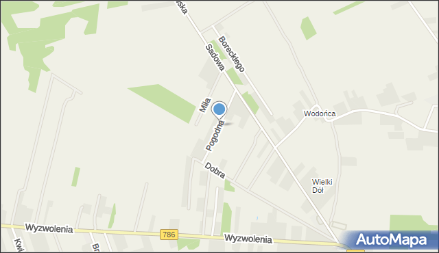 Wancerzów, Pogodna, mapa Wancerzów