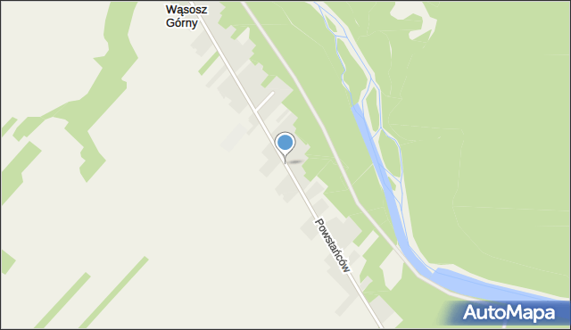 Wąsosz Górny, Powstańców, mapa Wąsosz Górny