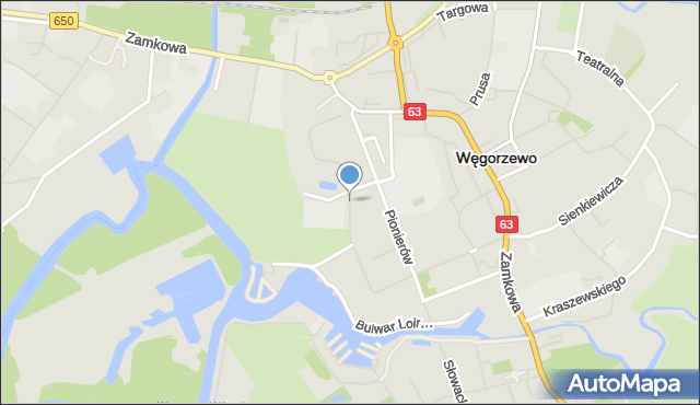 Węgorzewo, Portowa, mapa Węgorzewo