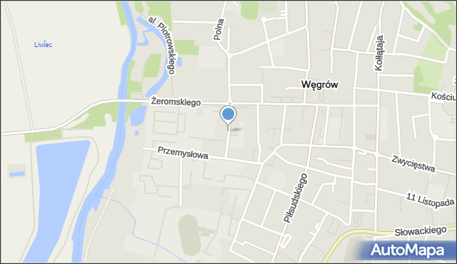 Węgrów, Podlaska, mapa Węgrów