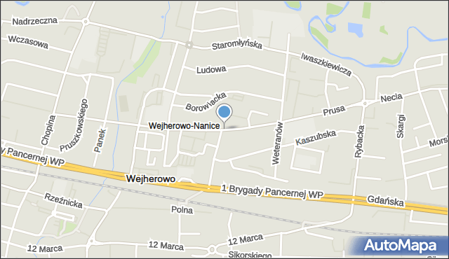 Wejherowo, Pomorska, mapa Wejherowo