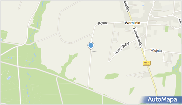 Werblinia, Polna, mapa Werblinia