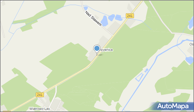 Wiatrowiec gmina Wągrowiec, Pokrzywnica, mapa Wiatrowiec gmina Wągrowiec