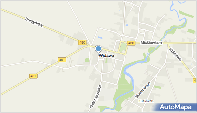 Widawa powiat łaski, Południowa, mapa Widawa powiat łaski