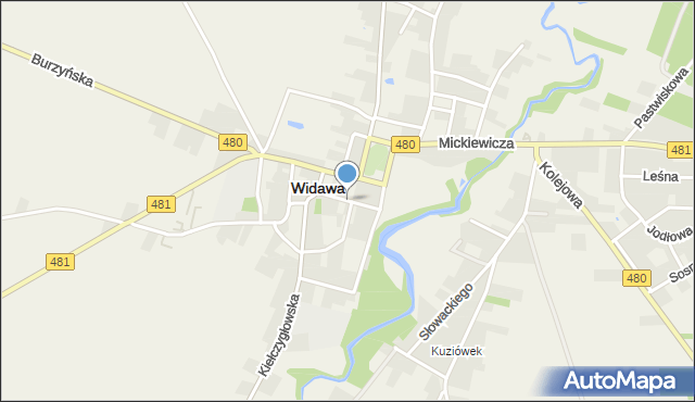 Widawa powiat łaski, Pomorska, mapa Widawa powiat łaski