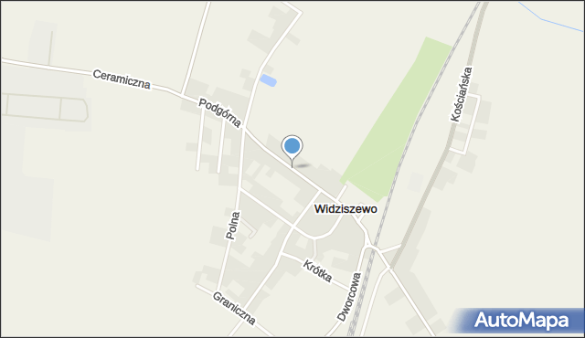 Widziszewo, Podgórna, mapa Widziszewo