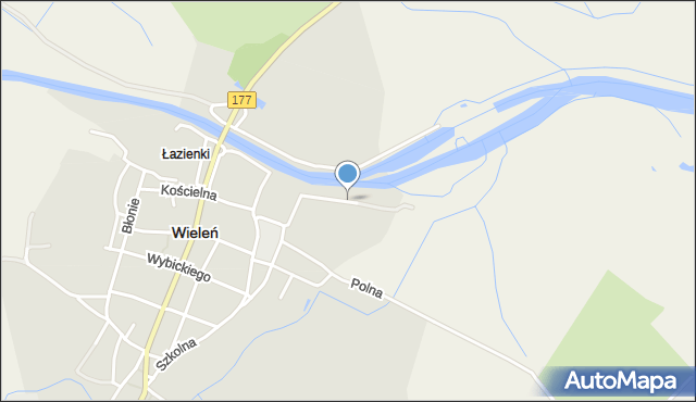 Wieleń powiat czarnkowsko-trzcianecki, Portowa, mapa Wieleń powiat czarnkowsko-trzcianecki