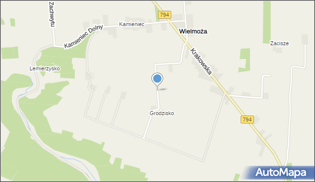 Wielmoża, Poręba, mapa Wielmoża