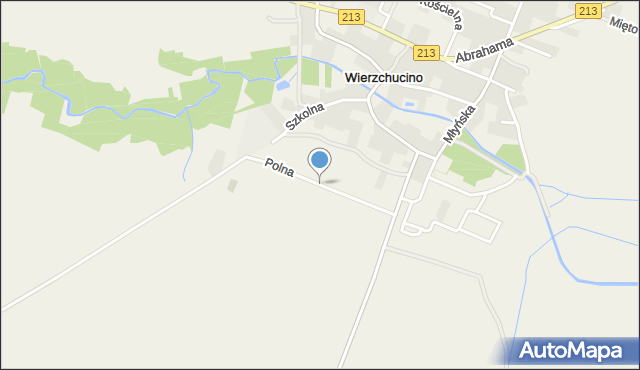 Wierzchucino, Polna, mapa Wierzchucino