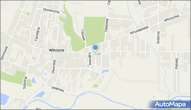 Wilczyce gmina Długołęka, Poziomkowa, mapa Wilczyce gmina Długołęka