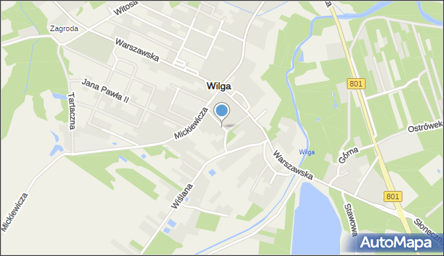 Wilga, Poprzeczna, mapa Wilga