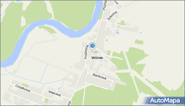 Wiórek, Poznańska, mapa Wiórek