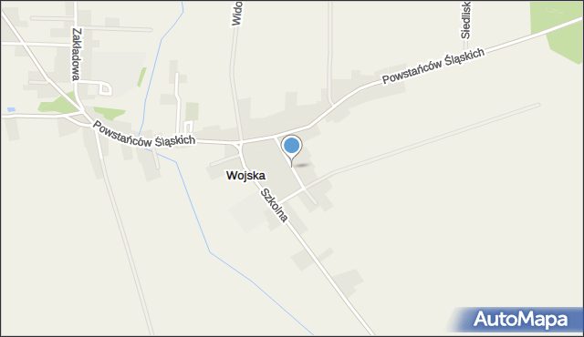 Wojska, Poznańska, mapa Wojska