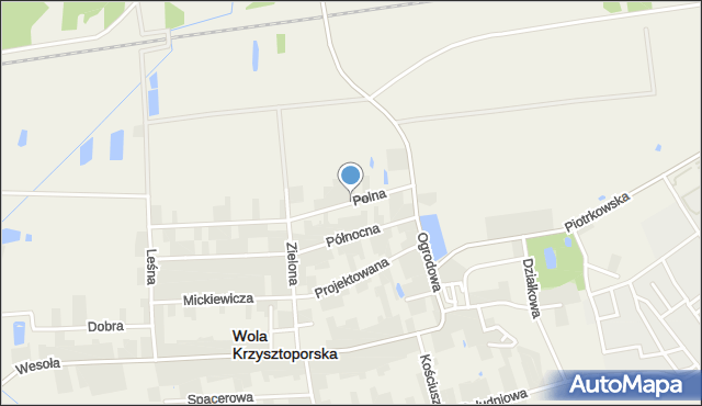 Wola Krzysztoporska, Polna, mapa Wola Krzysztoporska