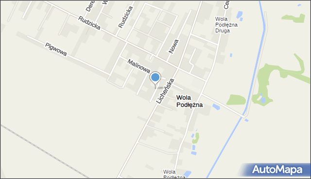 Wola Podłężna, Porzeczkowa, mapa Wola Podłężna