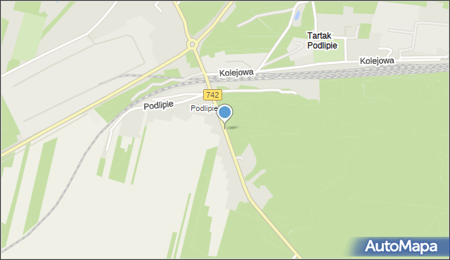 Wola Wiśniowa, Podlipie, mapa Wola Wiśniowa