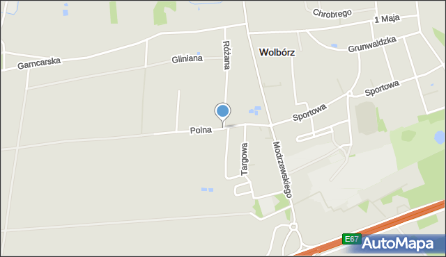 Wolbórz, Polna, mapa Wolbórz