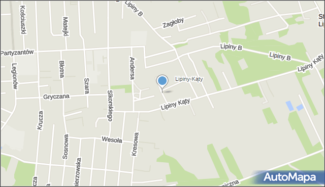 Wołomin, Podleśna, mapa Wołomin