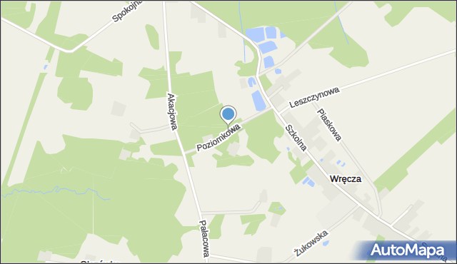 Wręcza, Poziomkowa, mapa Wręcza