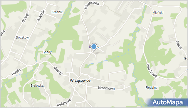 Wrząsowice, Pod Strażnicą, mapa Wrząsowice