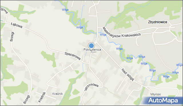 Wrząsowice, Pokrzywnica, mapa Wrząsowice