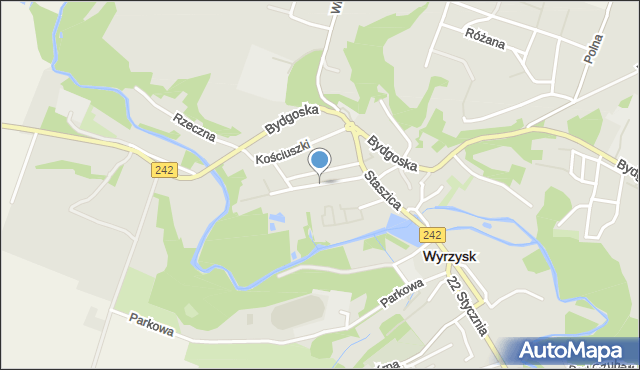 Wyrzysk, Pocztowa, mapa Wyrzysk