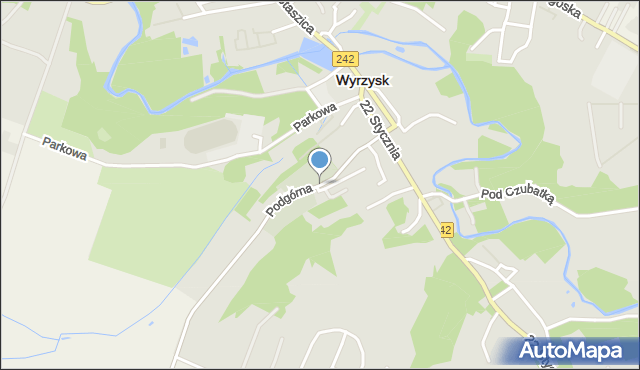 Wyrzysk, Podgórna, mapa Wyrzysk