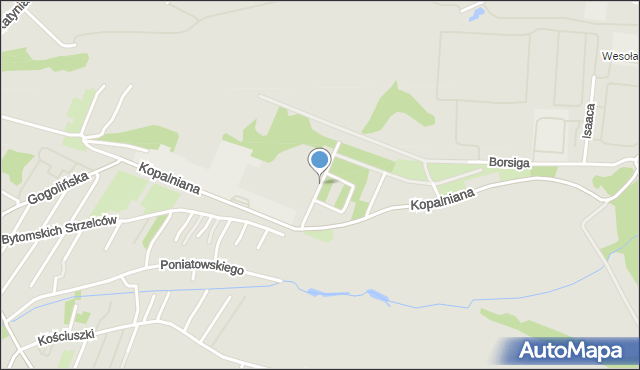 Zabrze, Poległych Górników, mapa Zabrza