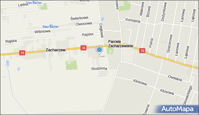 Zacharzew, Polna, mapa Zacharzew