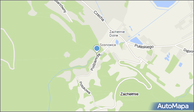 Zachełmie gmina Podgórzyn, Podzamcze, mapa Zachełmie gmina Podgórzyn