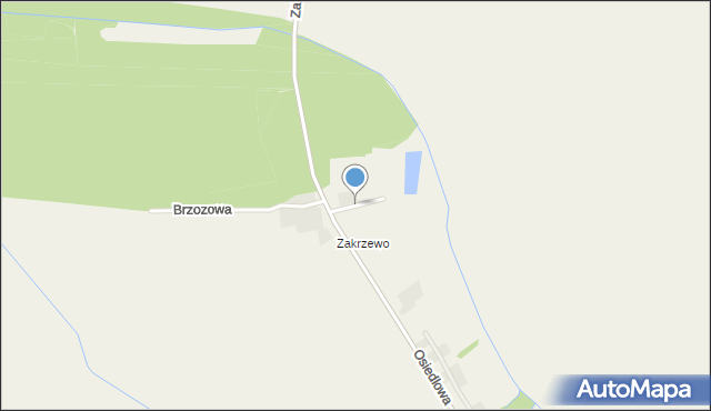 Zakrzewice, Poprzeczna, mapa Zakrzewice