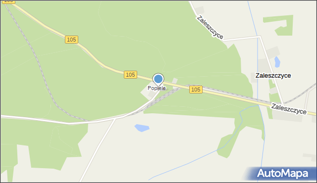 Zaleszczyce, Popiele, mapa Zaleszczyce