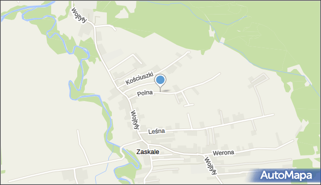 Zaskale gmina Szaflary, Polna, mapa Zaskale gmina Szaflary
