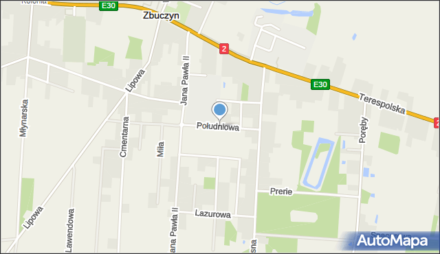 Zbuczyn, Południowa, mapa Zbuczyn