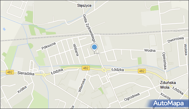 Zduńska Wola, Poznańska, mapa Zduńska Wola