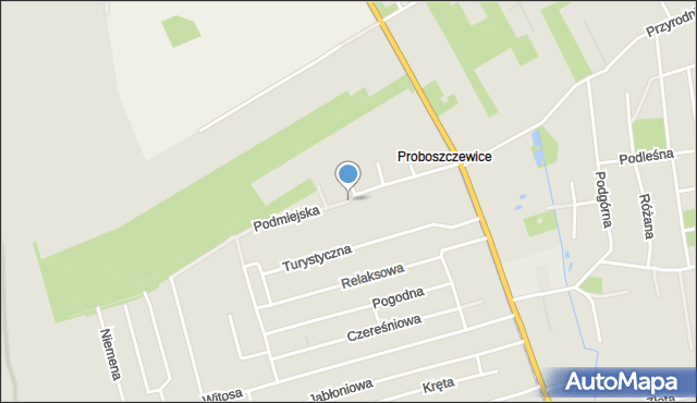 Zgierz, Podmiejska, mapa Zgierz