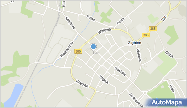 Ziębice, Pocztowa, mapa Ziębice