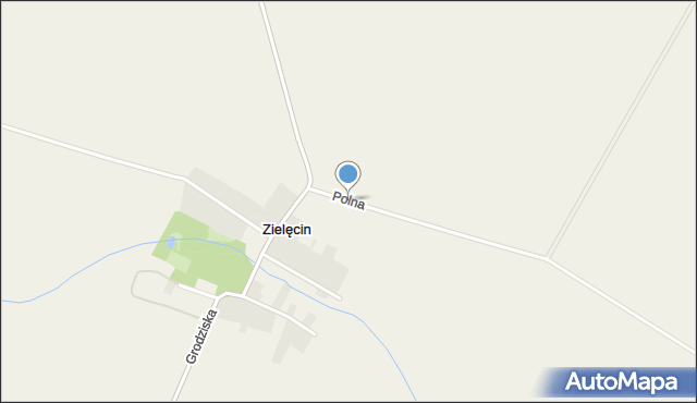Zielęcin gmina Wielichowo, Polna, mapa Zielęcin gmina Wielichowo