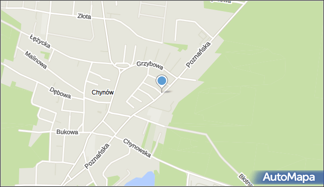 Zielona Góra, Poznańska, mapa Zielona Góra