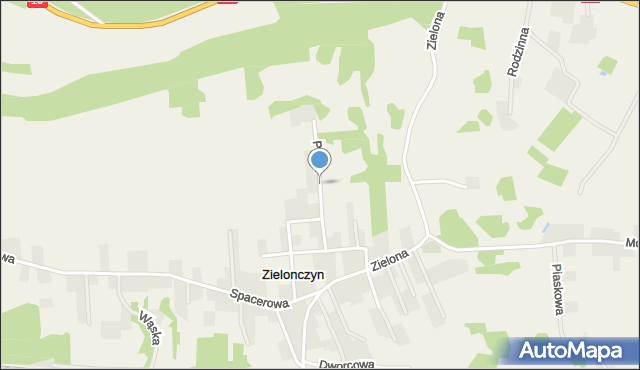 Zielonczyn gmina Sicienko, Polna, mapa Zielonczyn gmina Sicienko