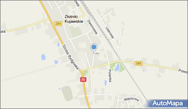 Złotniki Kujawskie, Podgórna, mapa Złotniki Kujawskie