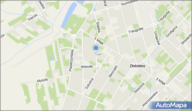 Złotokłos, Poznańska, mapa Złotokłos