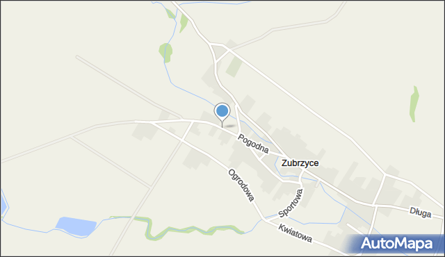 Zubrzyce, Pogodna, mapa Zubrzyce