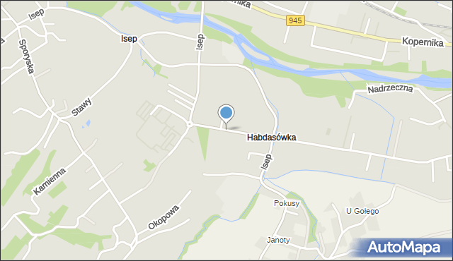 Żywiec, Pola Lisickich, mapa Żywiec