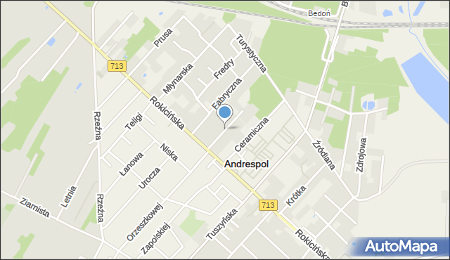 Andrespol, Projektowana, mapa Andrespol