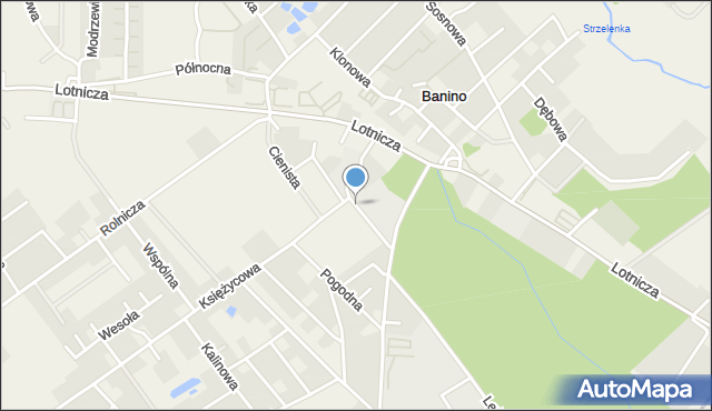 Banino, Przemysłowa, mapa Banino