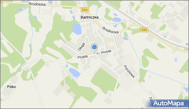 Bartniczka, Prosta, mapa Bartniczka