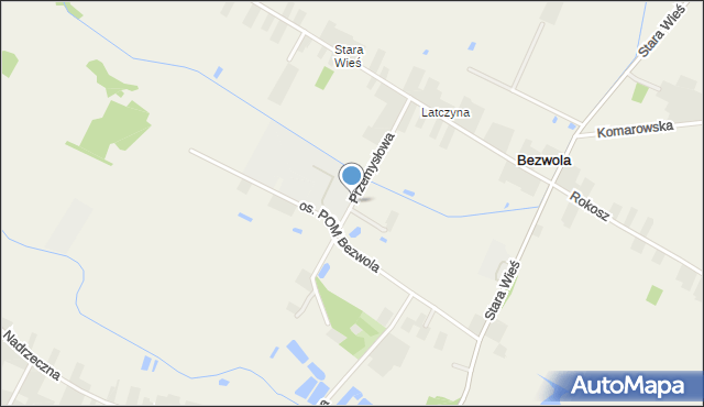 Bezwola, Przemysłowa, mapa Bezwola