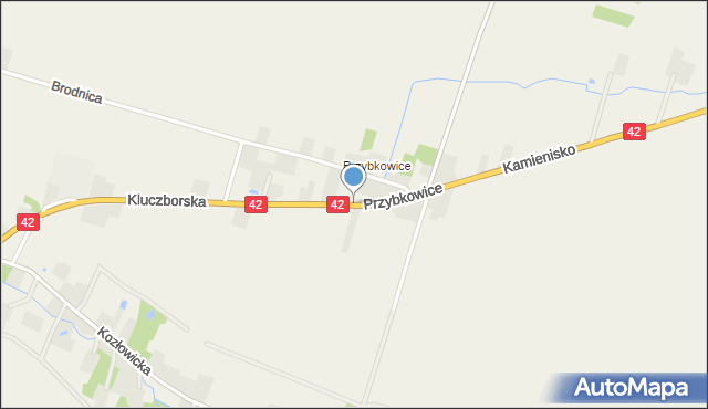 Biadacz gmina Kluczbork, Przybkowice, mapa Biadacz gmina Kluczbork