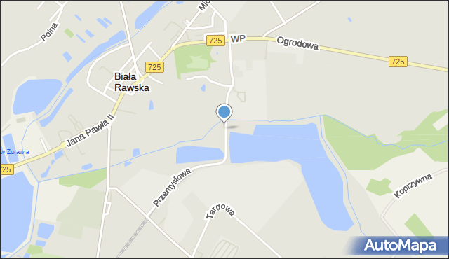 Biała Rawska, Przemysłowa, mapa Biała Rawska